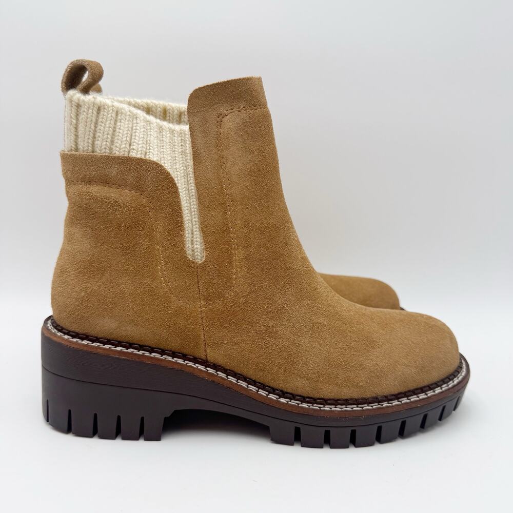 Vintage Havana Womens Everett Ankle Boots Size 5.5 Chestnut Tan Suede NIB